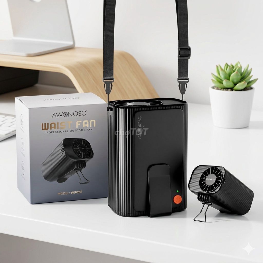 Quạt kẹp thắt lưng/đeo cổ AWONOSO hàng Amazon Mỹ. Mua bán Quạt tại Quận Long Biên Hà Nội được đăng bởi Kho phụ kiện Phú Thuý hình 1