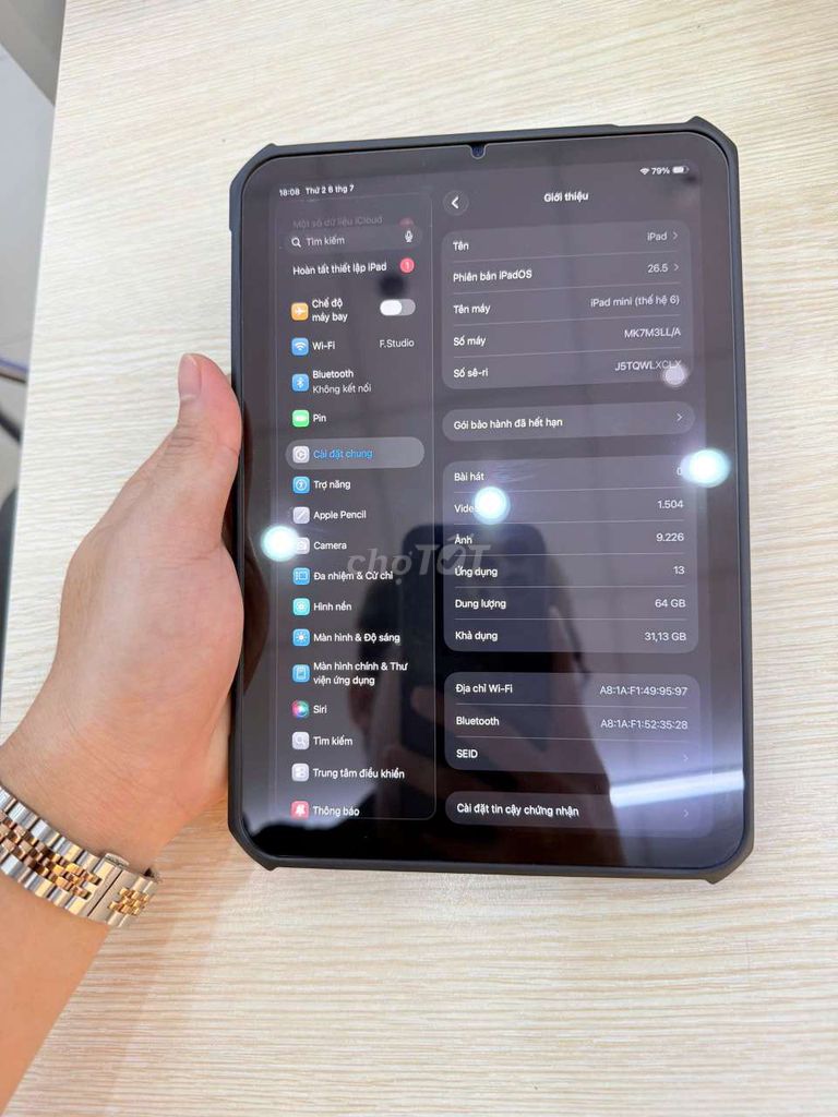 Apple iPad Mini 6 64GB Xám. Mua bán Máy tính bảng tại Thành phố Phú Quốc Kiên Giang được đăng bởi Duy Nguyễn hình 1
