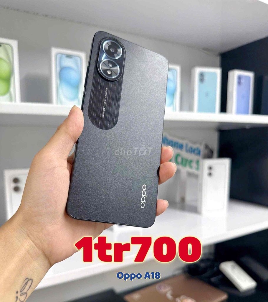 OPPO A18 4GB/64GB Đen. Mua bán Điện thoại tại Quận Thanh Khê Đà Nẵng được đăng bởi Itech ĐN hình 1