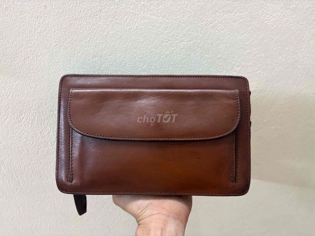 Ví Da Nam Vintage Nâu Patina Đã Qua Sử Dụng. Mua bán Túi xách tại Huyện Đông Anh Hà Nội được đăng bởi Bill Brand hình 1