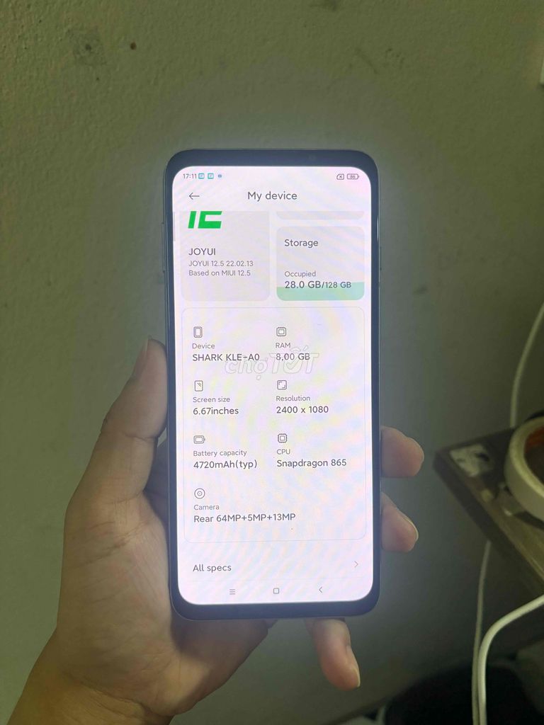 Xiaomi Black Shark KLE-A0 128GB Đen. Mua bán Điện thoại tại Thành phố Bắc Ninh Bắc Ninh được đăng bởi Hoàng hình 1