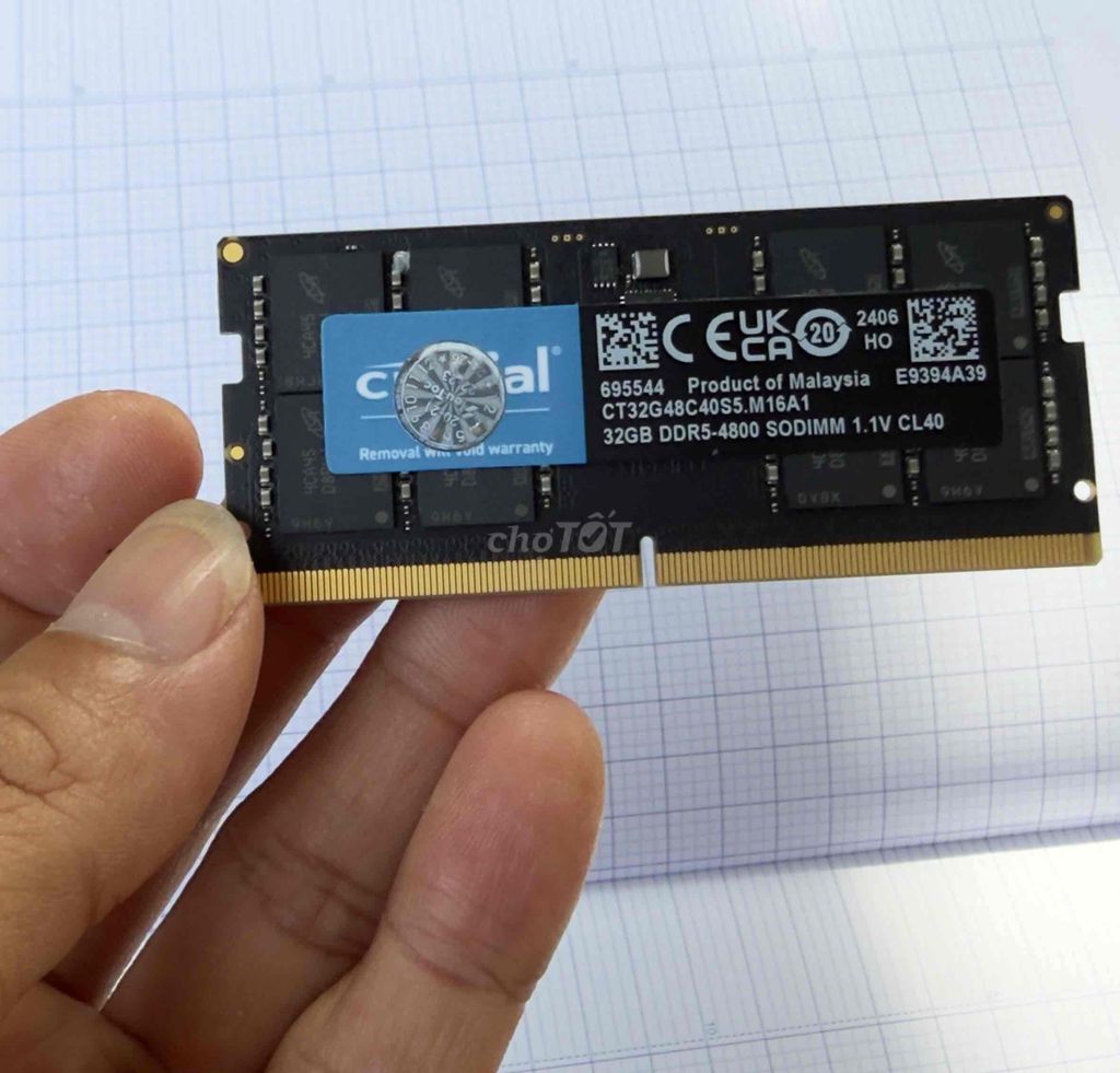 RAM Crucial 32GB 4800Mhz CL40. Mua bán Linh kiện (RAM, Card...) tại Huyện Xuân Lộc Đồng Nai được đăng bởi Ngọc hình 1