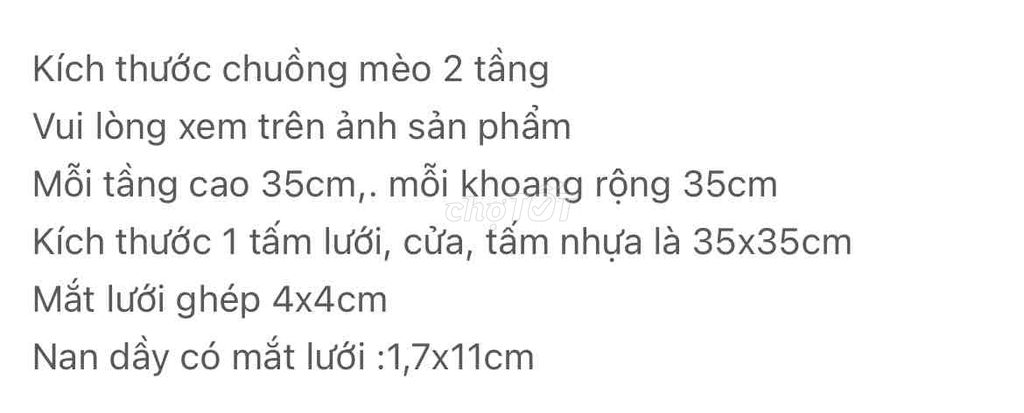 Chuồng mèo lắp ghép 2 tầng màu đen