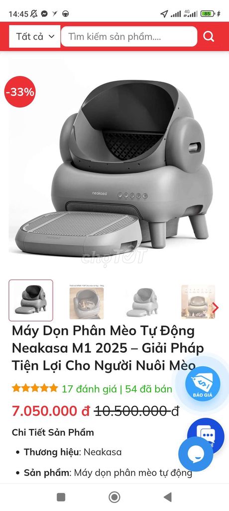 Máy dọn phân mèo Neakasa M1 2025 Xám. Mua bán Phụ kiện, Thức ăn, Dịch vụ tại Huyện Cần Giuộc Long An được đăng bởi Lâm Dương hình 1