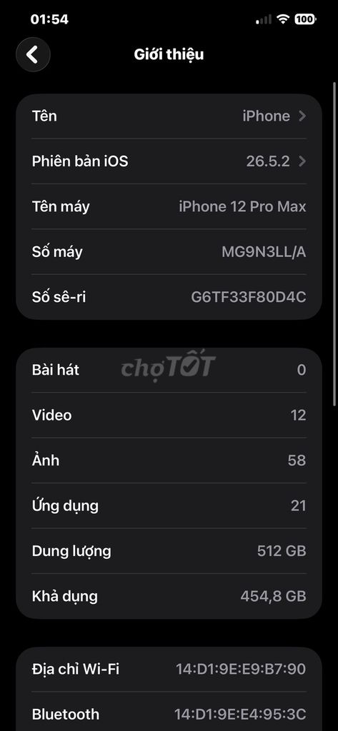 Apple iPhone 12 Pro Max 512GB. Mua bán Điện thoại tại Huyện Long Phú Sóc Trăng được đăng bởi Cuong Huynh hình 1