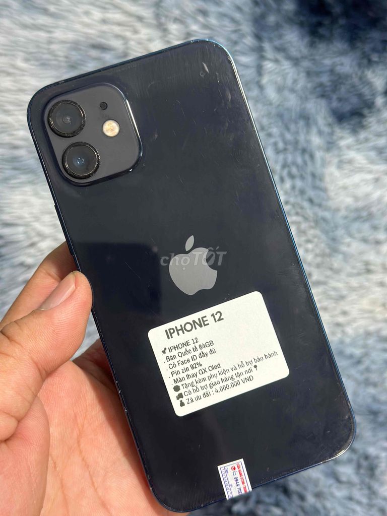 IPHONE 12 64GB QT full Face ID. Mua bán Điện thoại tại Huyện Trảng Bom Đồng Nai được đăng bởi Hồ Trung Hiếu hình 1