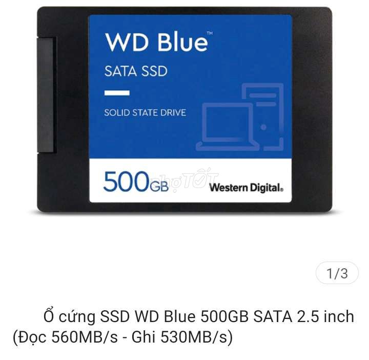 Ổ cứng SSD WD Blue 500Gb ! New100% ! BaoHanh SPC