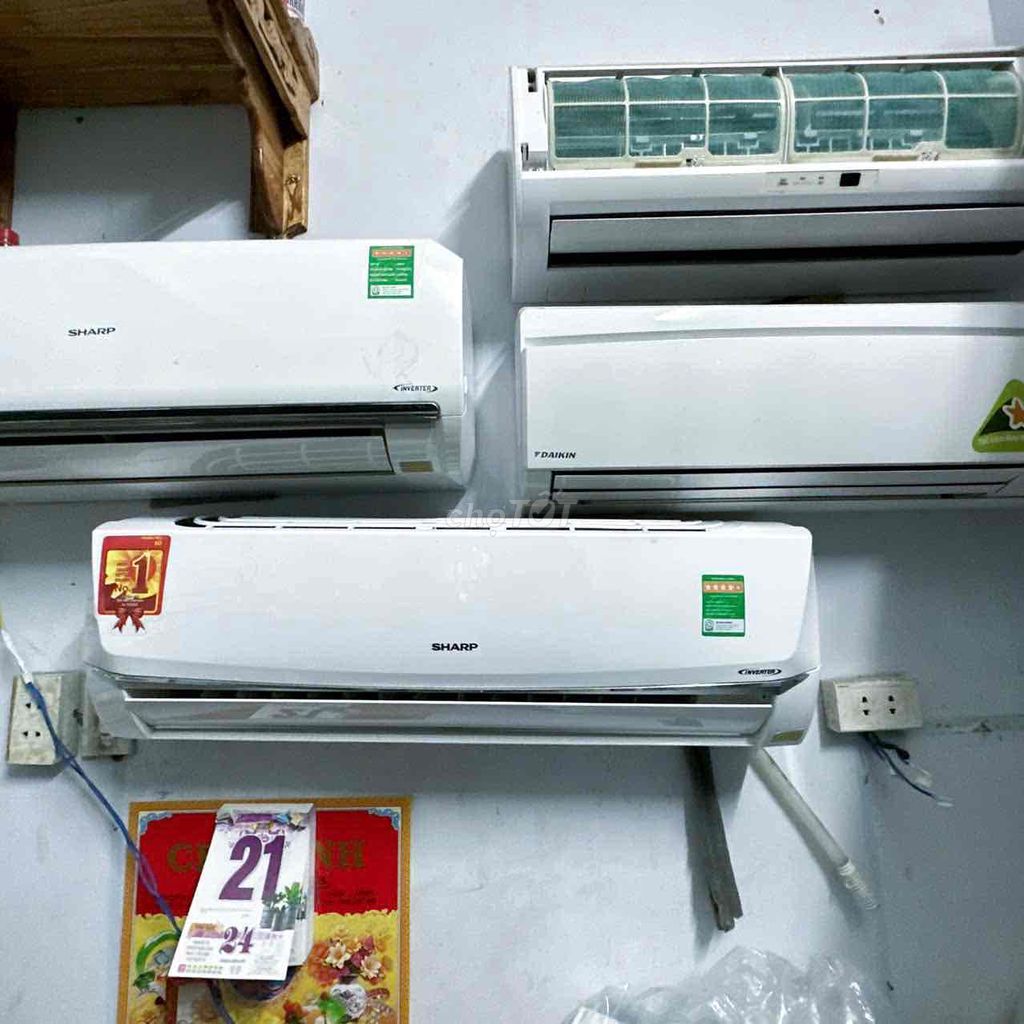 Máy Sharp 1 ngựa bao lắp bao ship inverter chạy êm