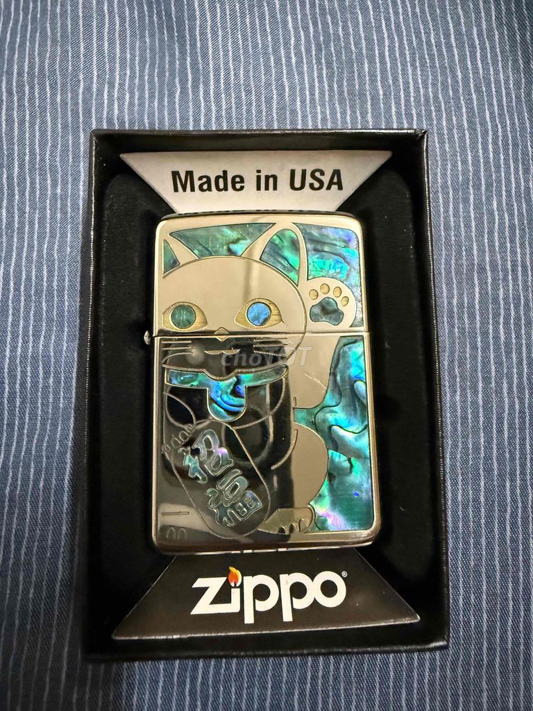 Bật lửa Zippo Amor Mèo Khảm xà cừ. Mua bán Đồ sưu tầm, đồ cổ tại Quận 8 Tp Hồ Chí Minh được đăng bởi Quốc Hải hình 1