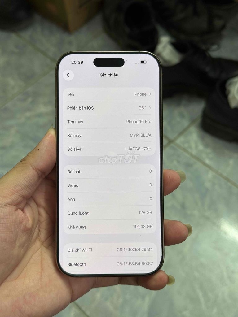 iPhone 16 Pro 128GB Vàng Đã sử dụng. Mua bán Điện thoại tại Quận Hà Đông Hà Nội được đăng bởi Nguyễn Phú Hiền hình 1