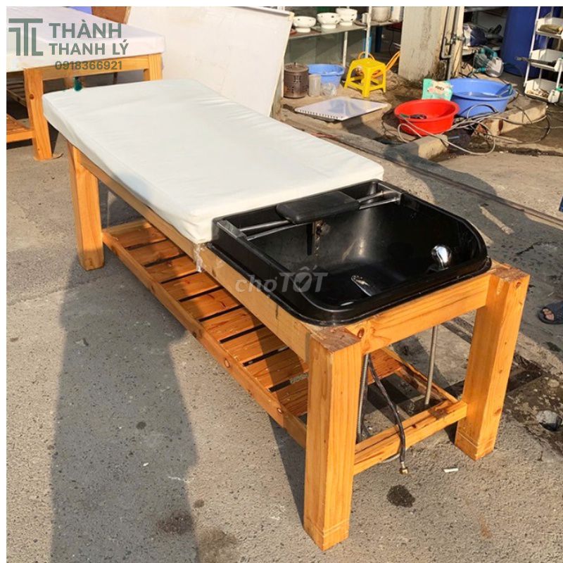 Giường gội đầu khung gỗ bền đẹp thanh lý. Mua bán Đồ chuyên dụng, Giống nuôi trồng tại Huyện Bình Chánh Tp Hồ Chí Minh được đăng bởi Thành Thanh Lý  hình 1