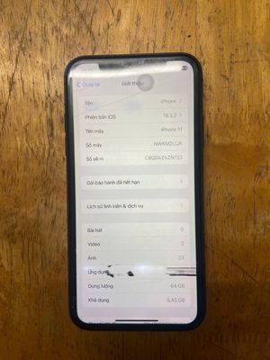 Apple iPhone 11 64GB Đen 85%