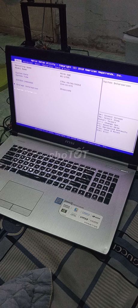 MSI PE70 6QE 8GB/120GB SSD 960M 2GB Like New. Mua bán Laptop tại Thành phố Thuận An Bình Dương được đăng bởi 林文生 hình 1