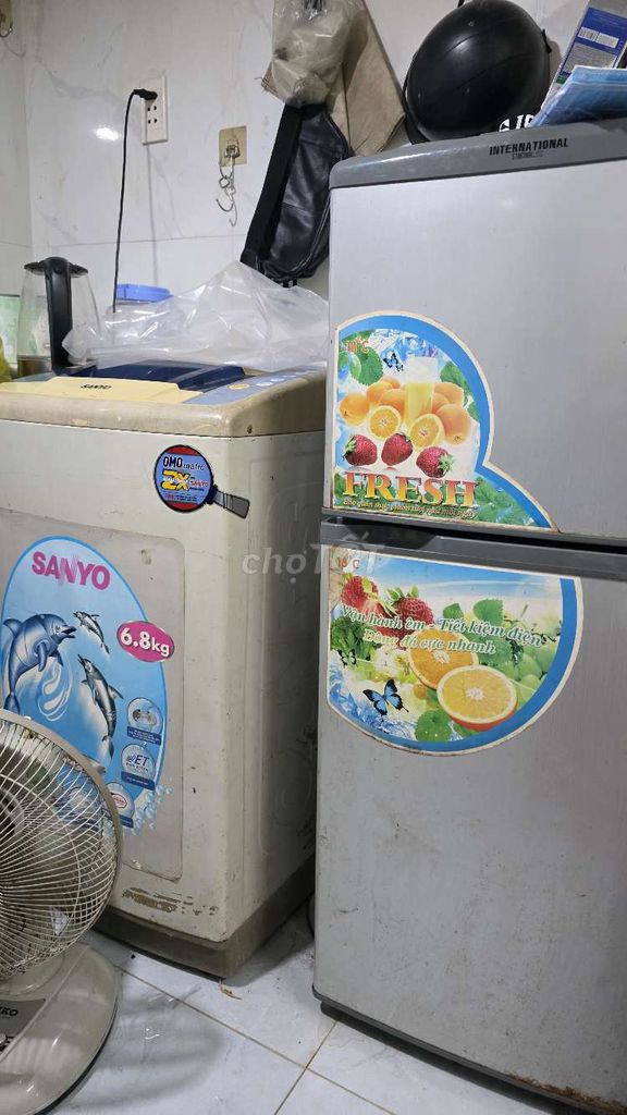 Máy giặt Sanyo 6.8kg Trắng cũ. Mua bán Máy giặt tại Thành phố Thuận An Bình Dương được đăng bởi CLIP HOT BIGO LIVE hình 1