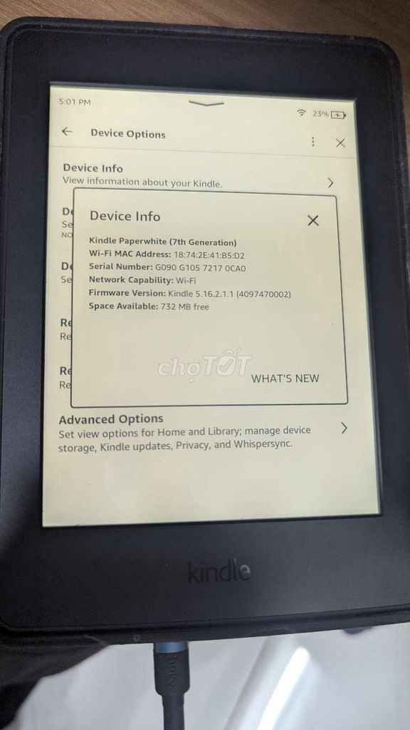 Máy đọc sách Kindle Paperwhite 3 Đen. Mua bán Máy tính bảng tại Quận 11 Tp Hồ Chí Minh được đăng bởi Sơn hình 1