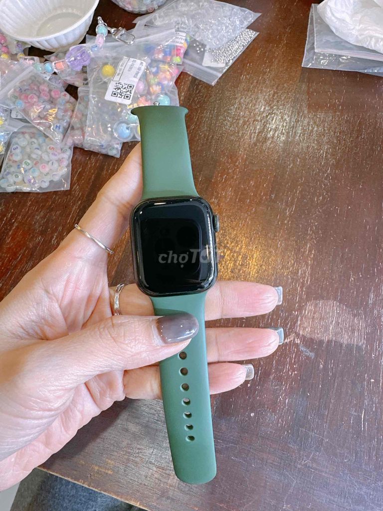 apple watch s7-41mm nhôm xanh pin 95% ful pk zin