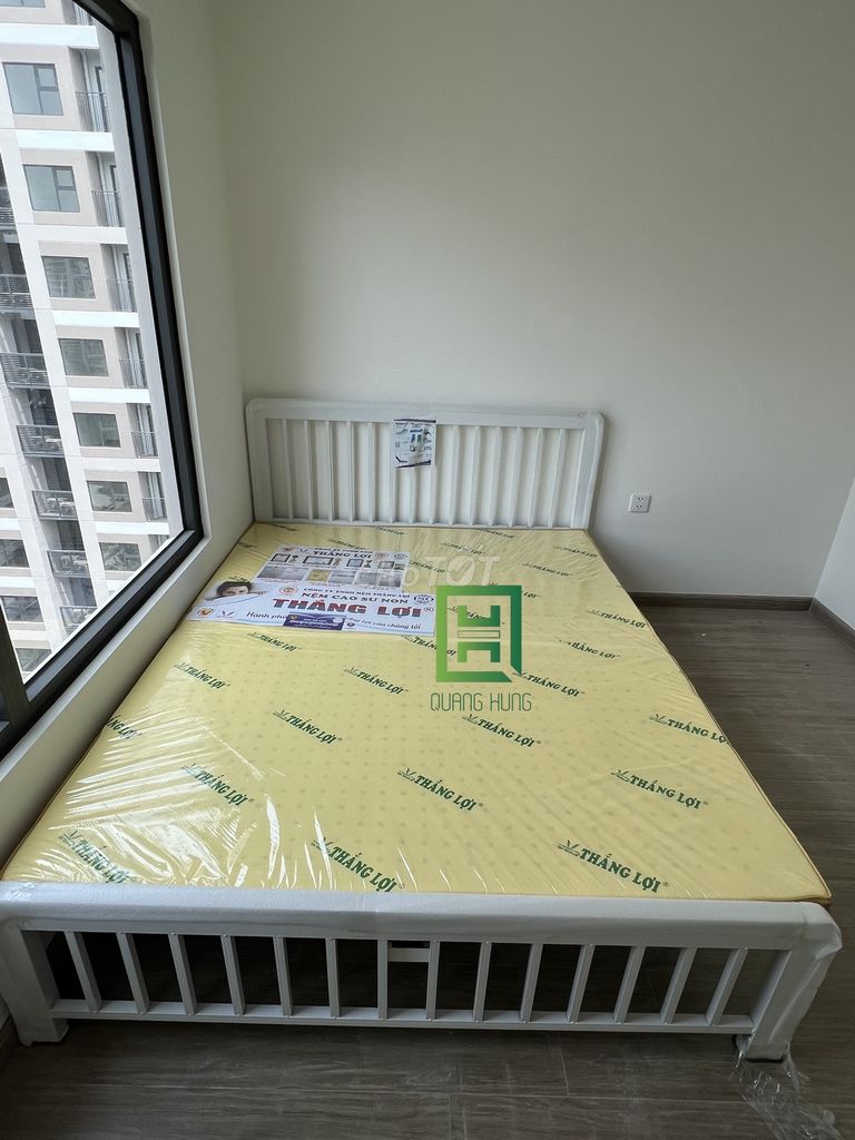 Giường Sắt Hộp 4x8 Trắng cao cấp. Mua bán Giường, chăn ga gối nệm tại Thành phố Thủ Đức Tp Hồ Chí Minh được đăng bởi Nội Thất Quang Hùng hình 1