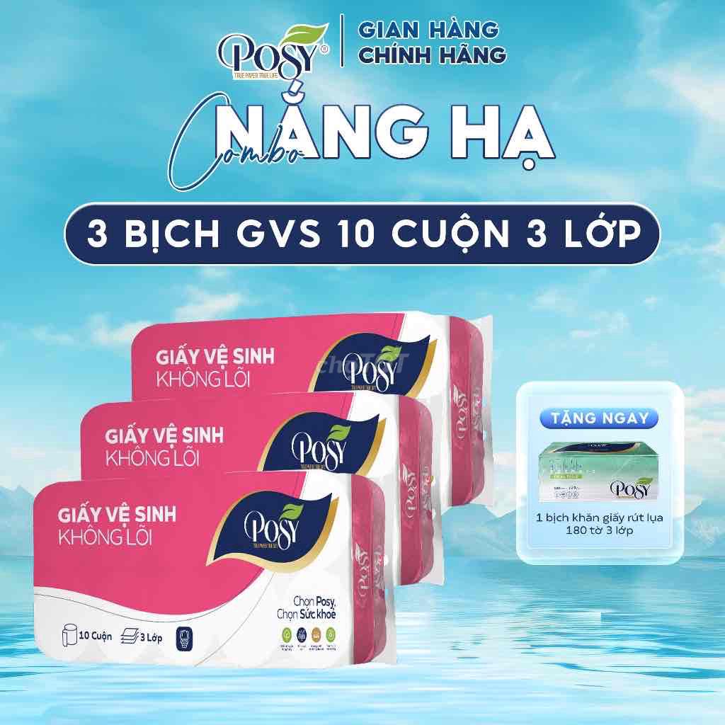 [COMBO NẮNG HẠ] Combo 3 bịch giấy vệ sinh 10 cuộn. Mua bán Nội thất, đồ gia dụng khác tại Huyện Gia Bình Bắc Ninh được đăng bởi taphoaxinh hình 1