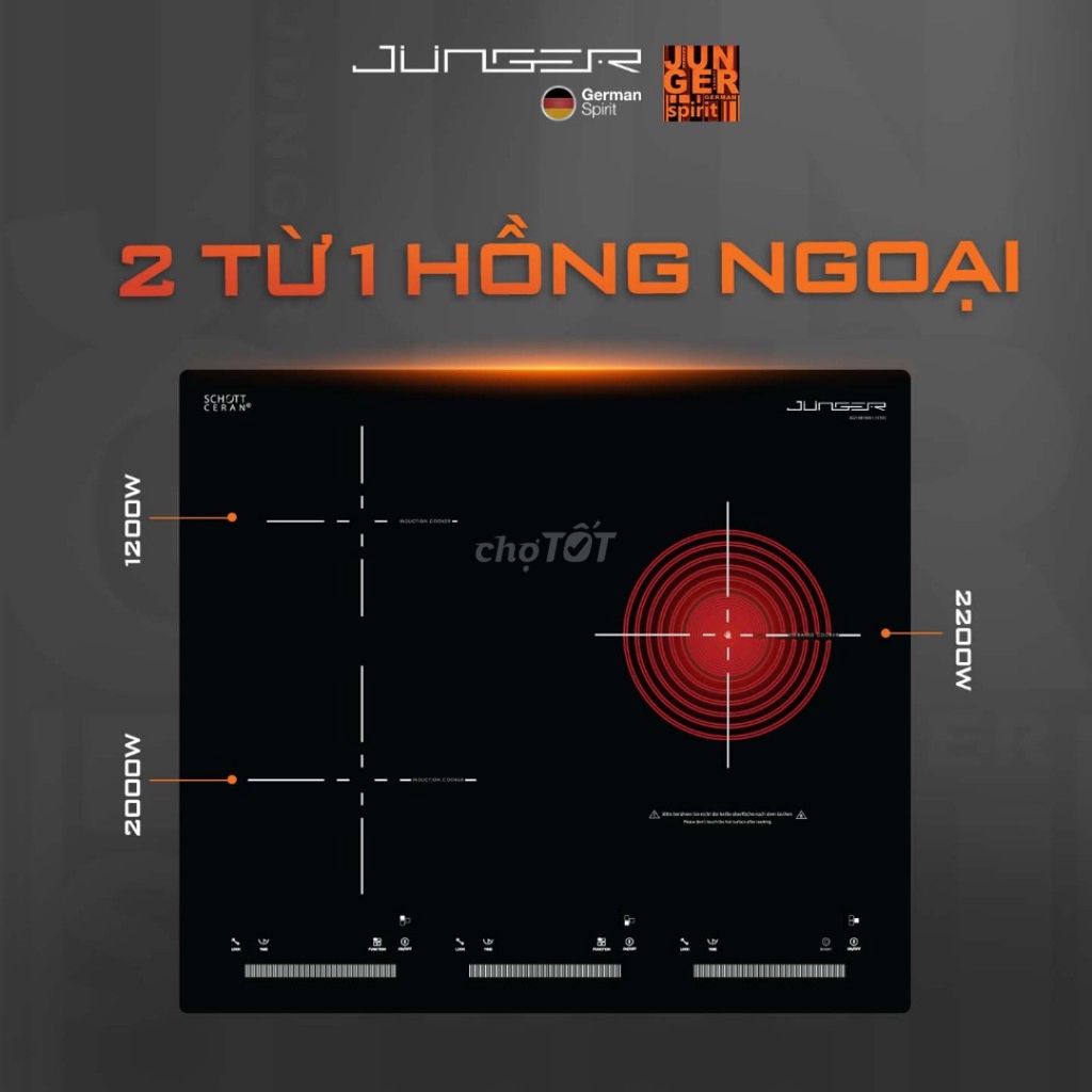 Bếp điện từ Junger CEJ-300-IIF Nhập khẩu Thailan. Mua bán Bếp, lò, đồ điện nhà bếp tại Quận Tân Bình Tp Hồ Chí Minh được đăng bởi Hoangcuonghome  hình 5