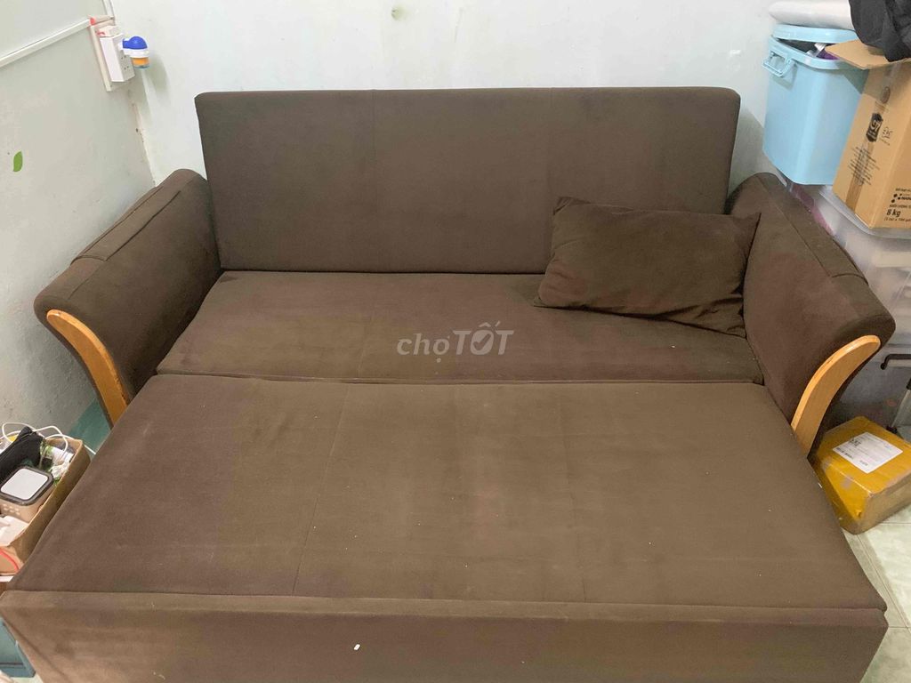 Sofa giường Cao cấp Vải Nâu 1m6 x 2m. Mua bán Giường, chăn ga gối nệm tại Quận Phú Nhuận Tp Hồ Chí Minh được đăng bởi Ngân Trần hình 1
