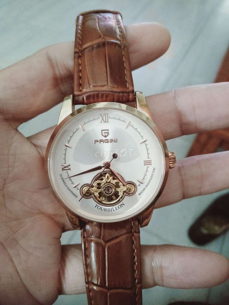 Đồng hồ Pagani Tourbillon dây da Nâu Automatic. Mua bán Đồng hồ tại Quận Liên Chiểu Đà Nẵng được đăng bởi anh nam hình 1