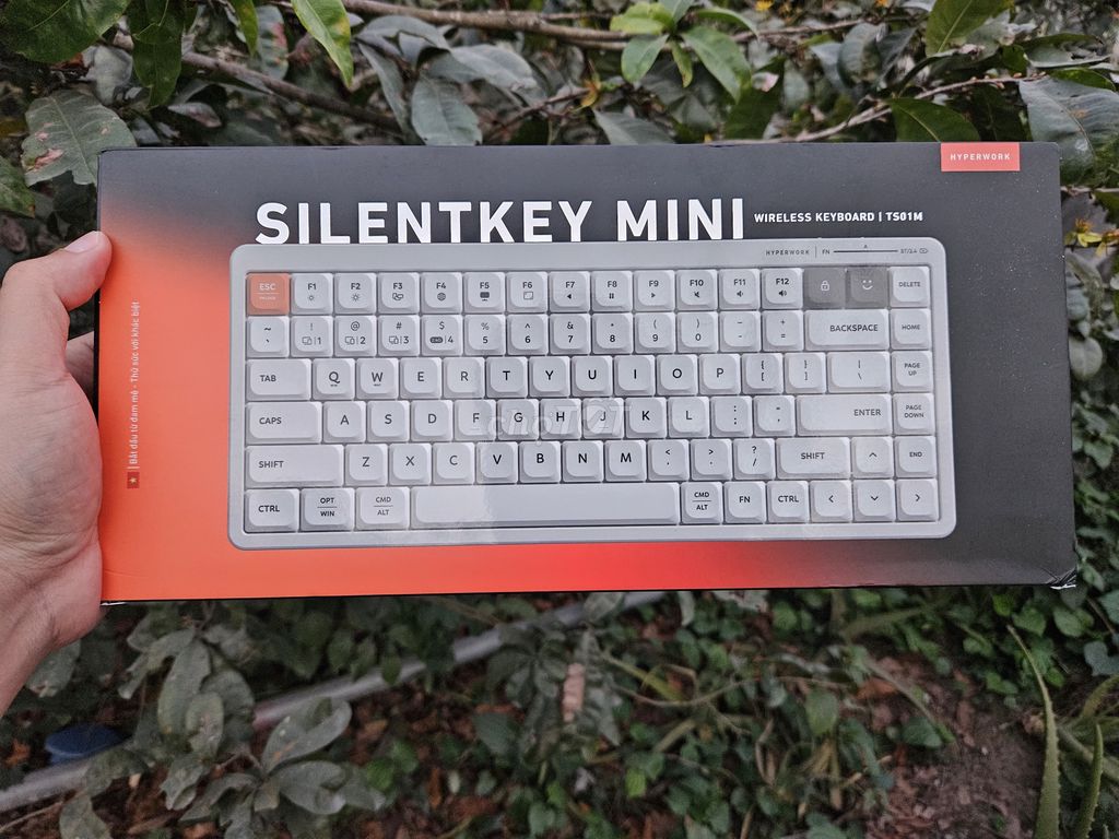 Bàn phim HyperWork Silentkey Mini màu trắng