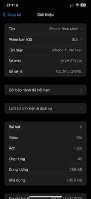 Bán iphone 11prm-256g. Mua bán Điện thoại tại Quận 7 Tp Hồ Chí Minh được đăng bởi Bình Minh