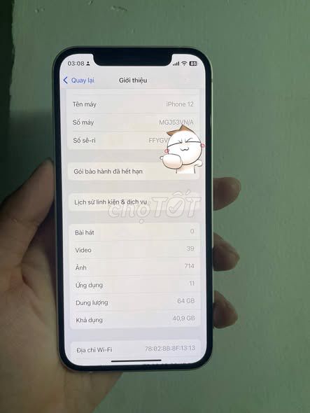 Apple iPhone 12 64GB Trắng VN/A. Mua bán Điện thoại tại Quận 12 Tp Hồ Chí Minh được đăng bởi Hội Đồ Điện Tử hình 1