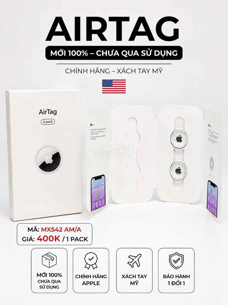 Apple AirTag Mỹ Mới 100%. Mua bán Phụ kiện (Màn hình, Chuột...) tại Quận 11 Tp Hồ Chí Minh được đăng bởi Ngọc hình 1