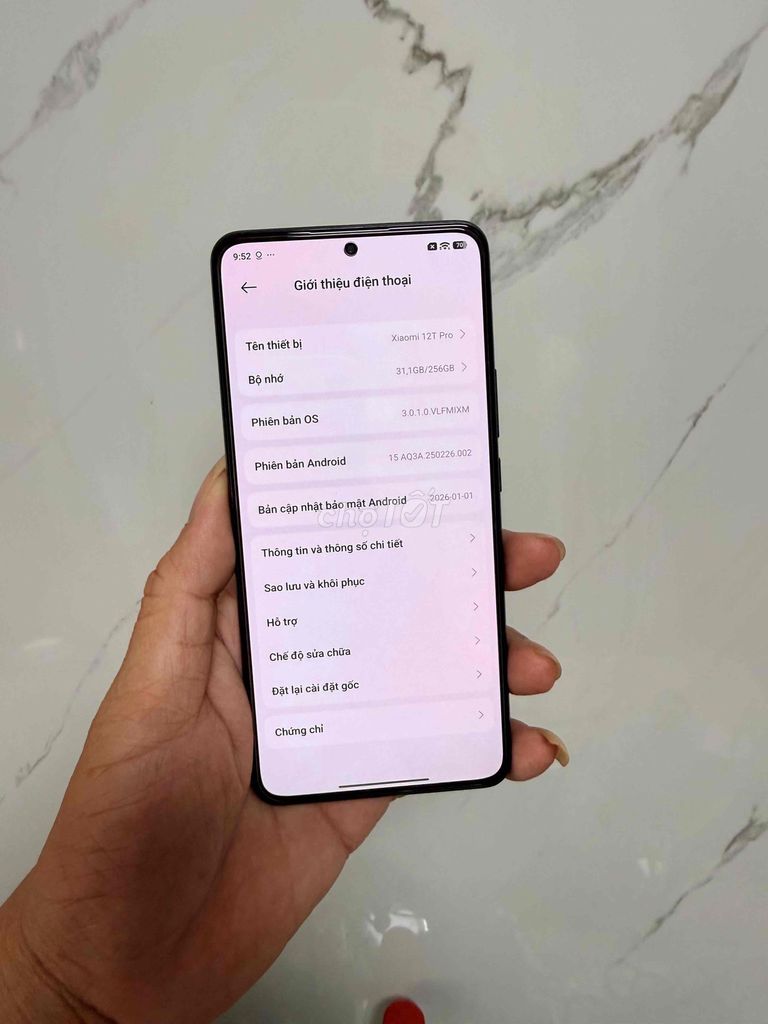 Xiaomi 12T Pro 256GB Đen, Bản Quốc Tế. Mua bán Điện thoại tại Quận 6 Tp Hồ Chí Minh được đăng bởi Ryan Huynh hình 1