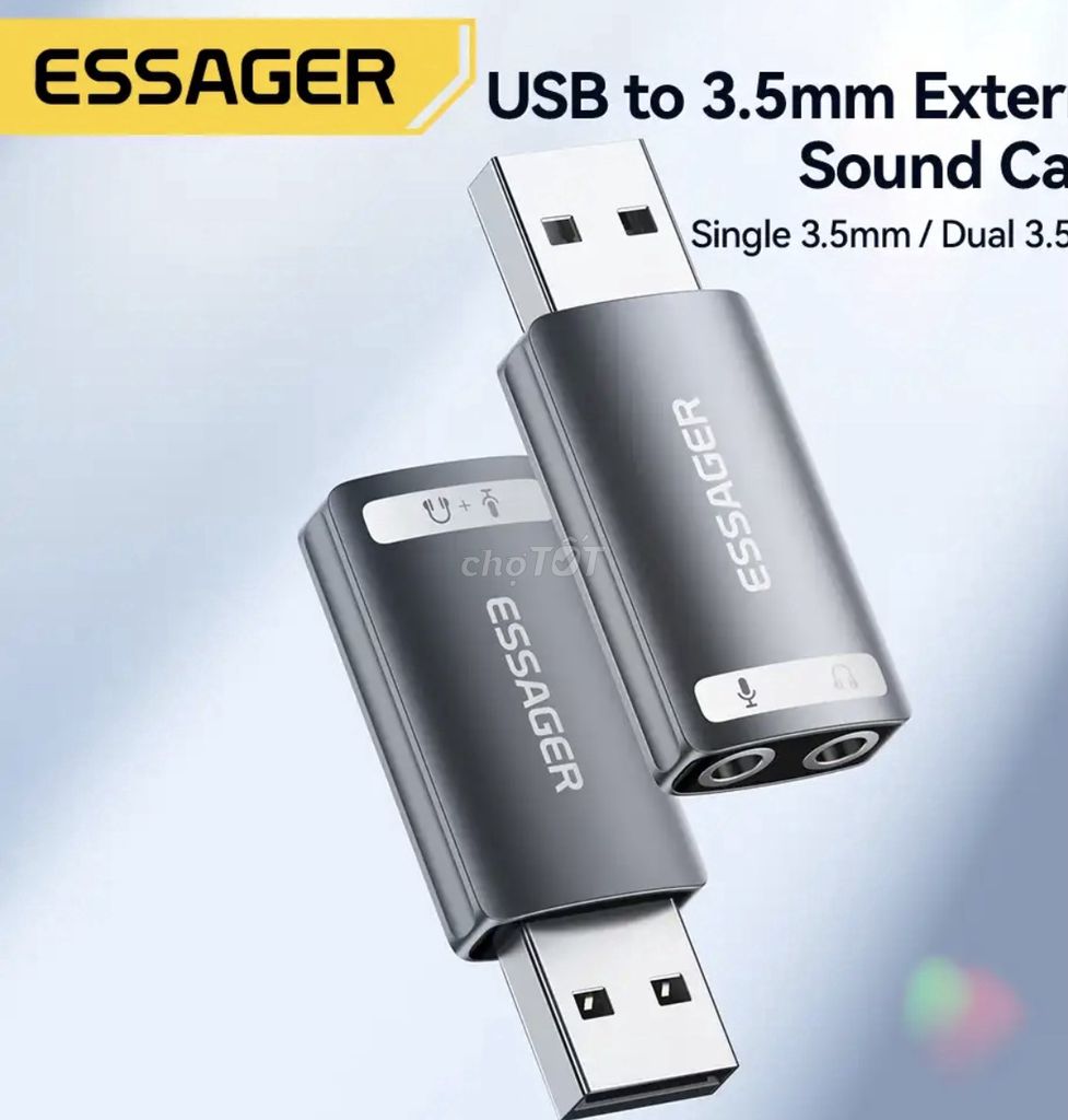 💛Bộ chuyểnđổi USB sag Aux ESSAGER-âm thah sống độg