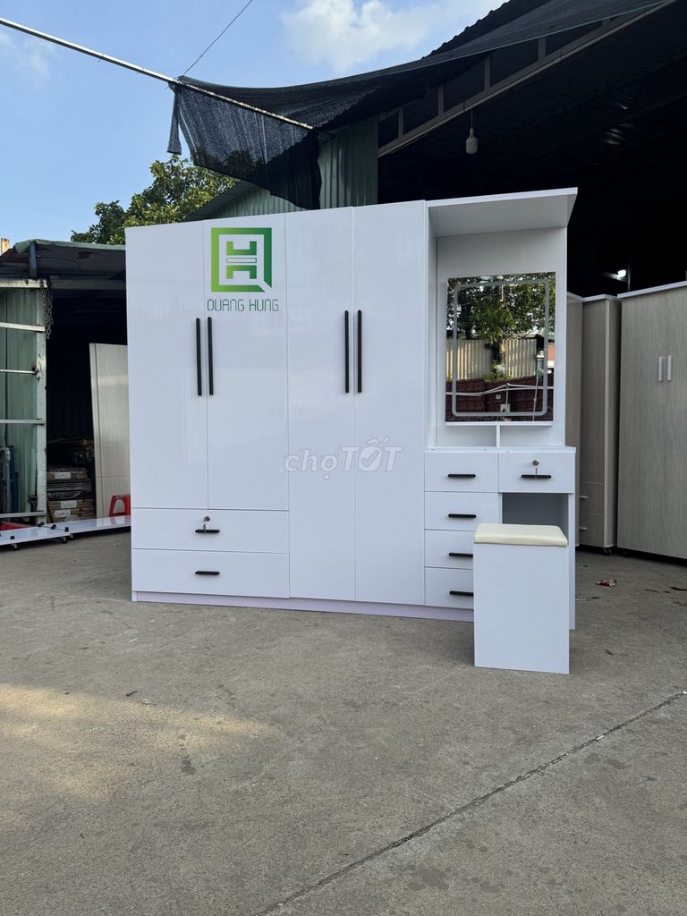 Tủ quần áo Nhựa Trắng 1m8x2m Bàn trang điểm. Mua bán Tủ, kệ gia đình tại Thành phố Thủ Đức Tp Hồ Chí Minh được đăng bởi Nội Thất Quang Hùng hình 1