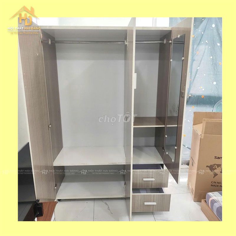 Tủ Quần Áo Gỗ Công Nghiệp Vân Gỗ 1m6 Còn Mới 90%. Mua bán Tủ, kệ gia đình tại Quận Tân Phú Tp Hồ Chí Minh được đăng bởi Công Ty TNHH TM DV INKPRO hình 1