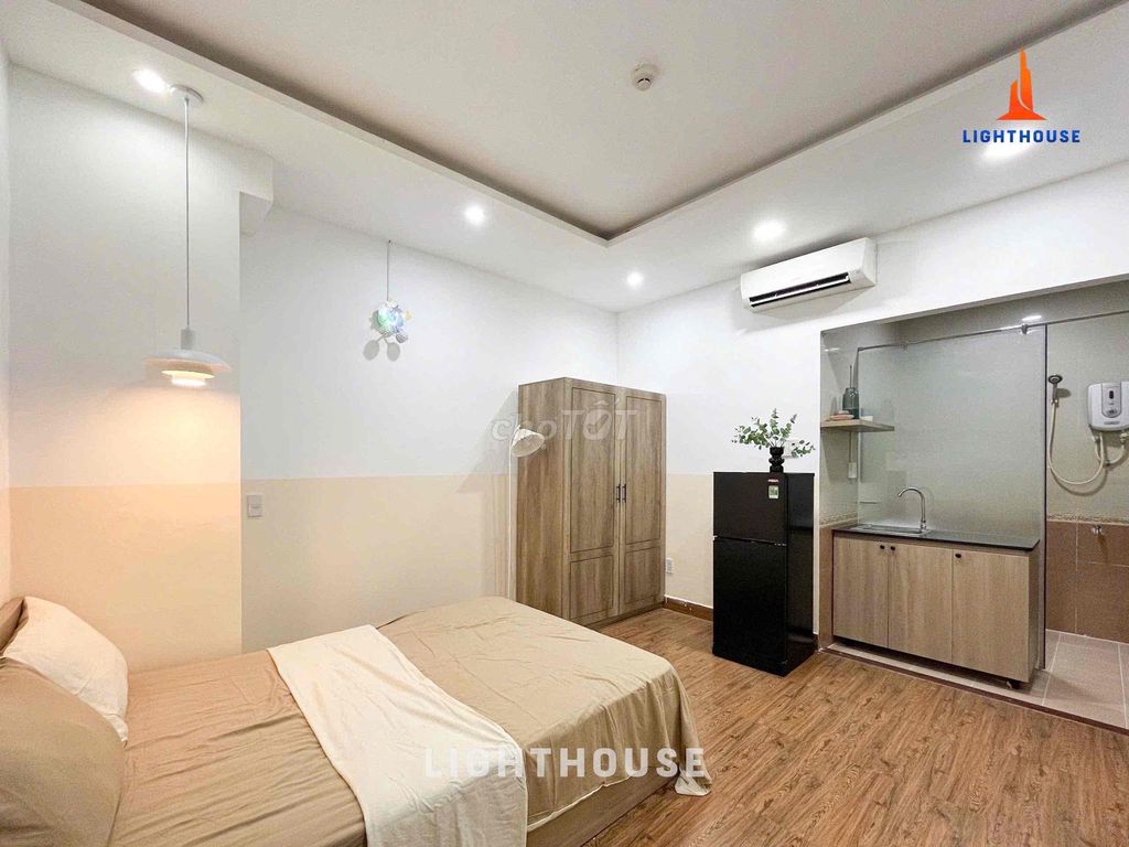 STUDIO 35m2 CÓ BAN CÔNG ĐẦY ĐỦ TIỆN NGHI THOÁNG MÁT