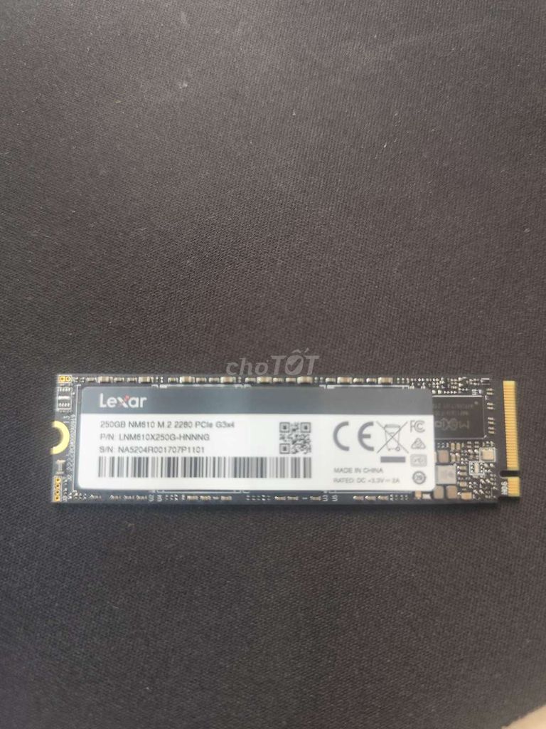 SSD NVMe Lexar NM610 256GB Đã sử dụng. Mua bán Linh kiện (RAM, Card...) tại Quận 6 Tp Hồ Chí Minh được đăng bởi Hải hình 1
