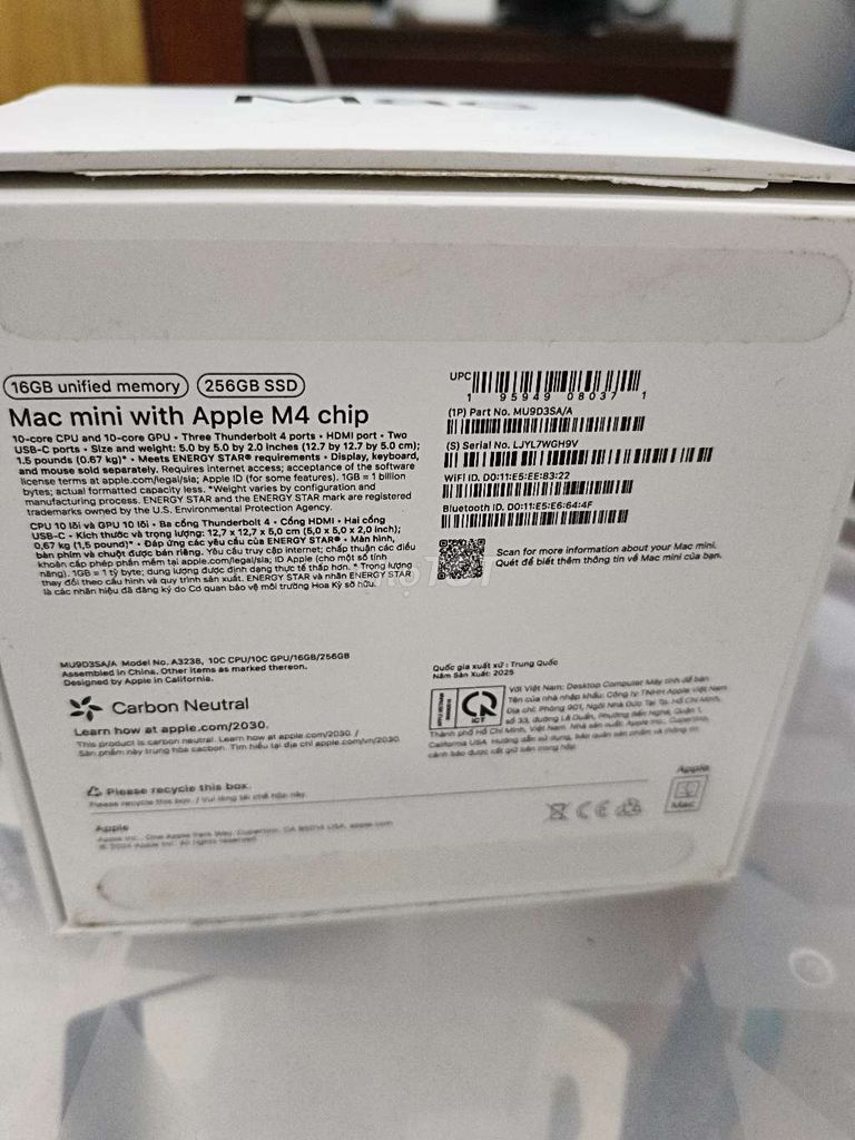 Apple Mac mini M4 16GB/256GB SSD. Mua bán Máy tính để bàn tại Thành phố Pleiku Gia Lai được đăng bởi trương minh nhân hình 1