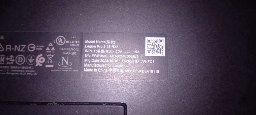 Legion pro 5 sách tay từMỹ RTX4070-chip I7-13700HX. Mua bán Laptop tại Quận 6 Tp Hồ Chí Minh được đăng bởi Trịnh Tuấn Phát hình 4