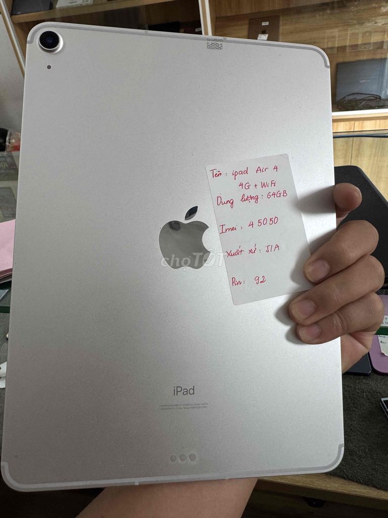Apple iPad Air 4 64GB Bạc 4G Wifi 98%. Mua bán Máy tính bảng tại Quận Đống Đa Hà Nội được đăng bởi Lê Khuyến hình 1