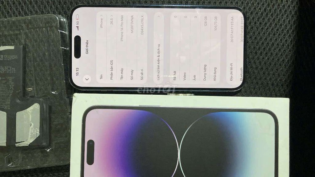 iPhone 14 Pro Max 128GB Tím Đã dùng. Mua bán Điện thoại tại Thành phố Vĩnh Long Vĩnh Long được đăng bởi Ế pro hình 1