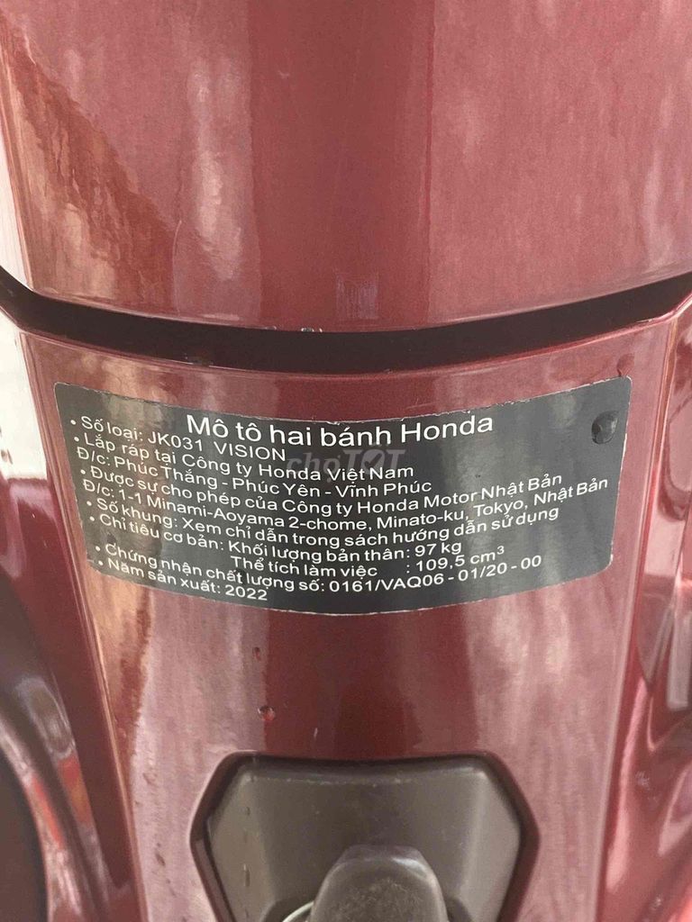 VISION 2022 xe đẹp. Mua bán Xe máy tại Thành phố Sa Đéc Đồng Tháp được đăng bởi DUY CƯỜNG hình 6