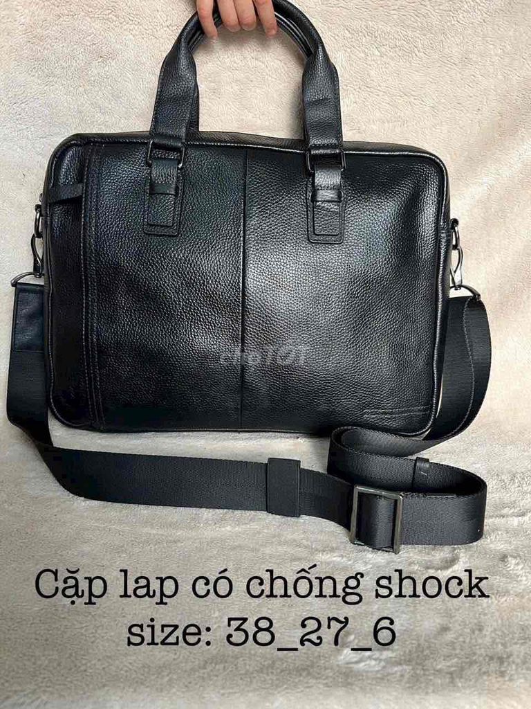 cặp công sở da thật size 38x27x6 chống sốc