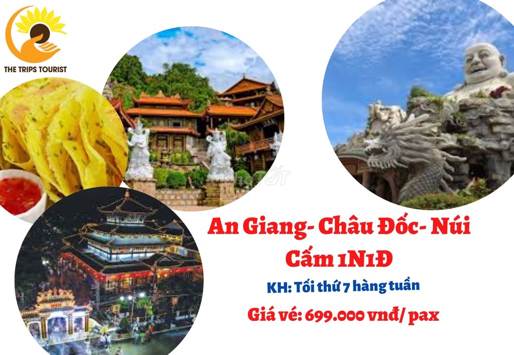 TOUR CHÂU ĐỐC- NÚI CẤM- AN GHIANG 1N1Đ