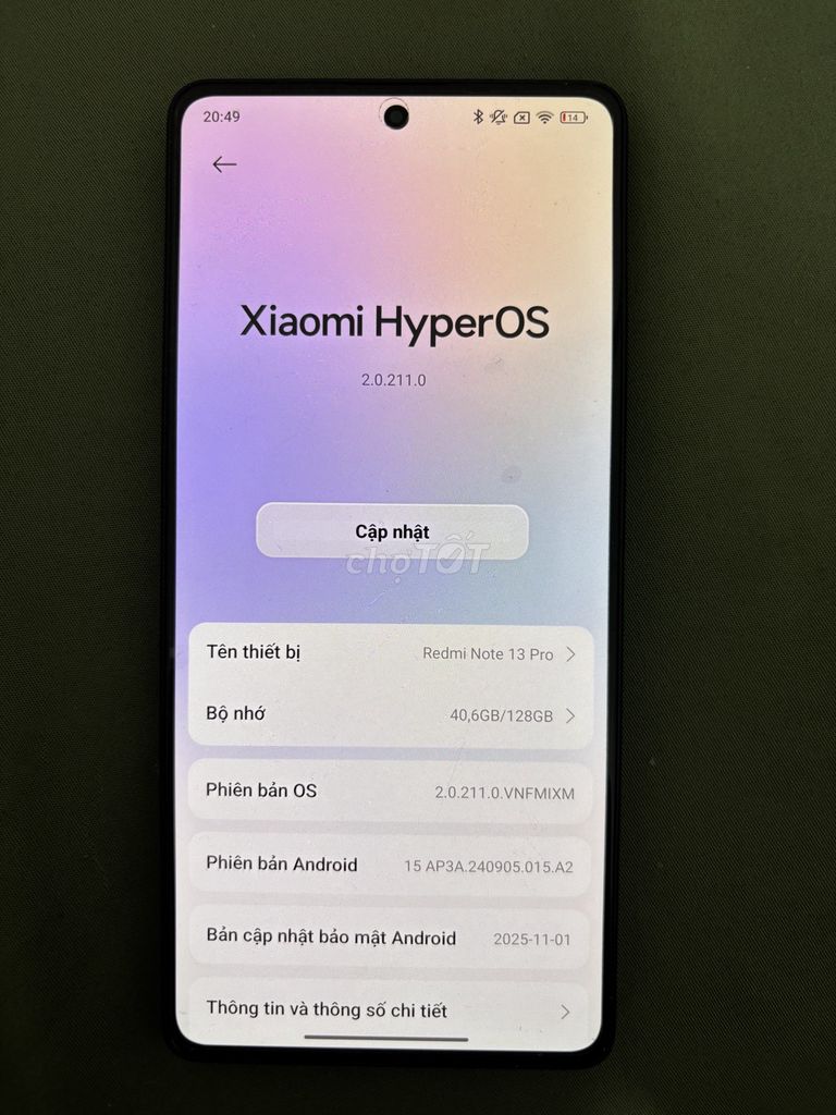Xiaomi Redmi Note 13 Pro 128GB Đen. Mua bán Điện thoại tại Thành phố Việt Trì Phú Thọ được đăng bởi Cao Duy Tùng Đào hình 1