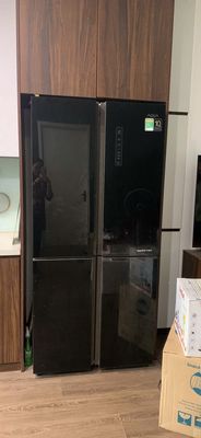 Tủ lạnh Aqua Inverter đen 516L 4 cánh. Mua bán Tủ lạnh tại Quận Hoàng Mai Hà Nội được đăng bởi Ngân