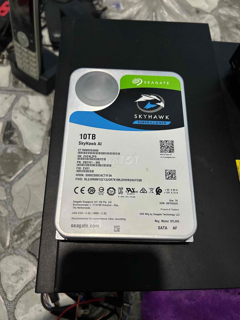 Ổ cứng Seagate SkyHawk AI 10TB. Mua bán Linh kiện (RAM, Card...) tại Huyện Bình Chánh Tp Hồ Chí Minh được đăng bởi Nguyễn Thanh Tùng hình 1