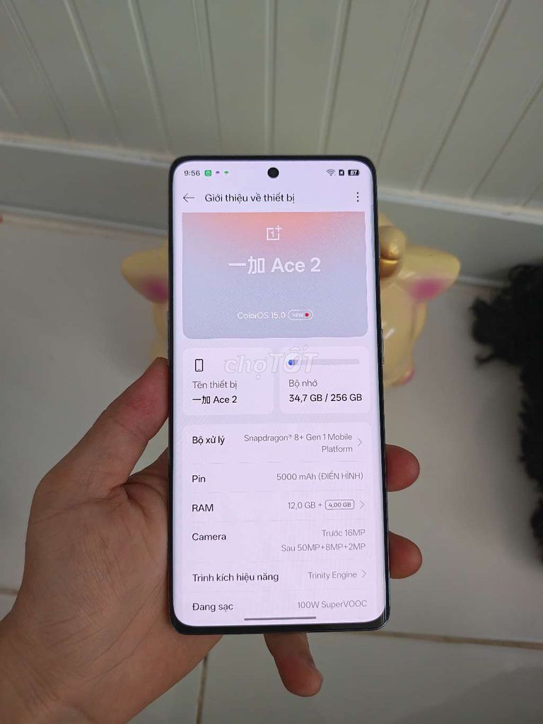 OnePlus Ace 2 12/256GB Xanh. Mua bán Điện thoại tại Quận Gò Vấp Tp Hồ Chí Minh được đăng bởi thanh thuỷ hình 1