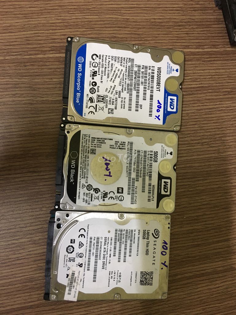 hdd 500gb laptop 100% sức khỏe zin