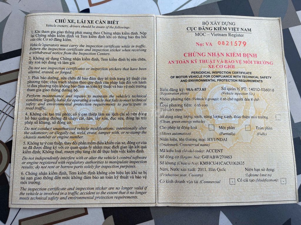 Hyundai Accent 2011 1.4L Đỏ. Mua bán Ô tô tại Huyện Hiệp Hòa Bắc Giang được đăng bởi Trịnh Trọng hình 15