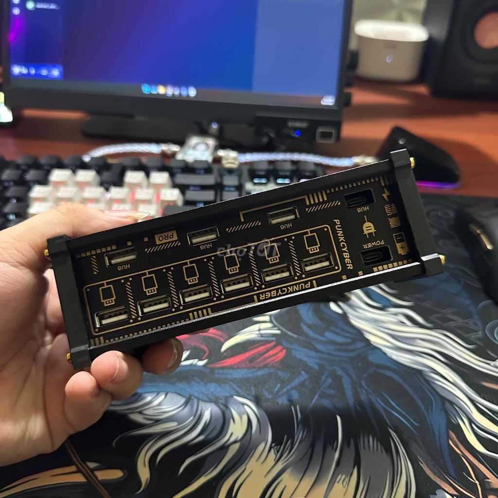 Hub USB PUNKCYBER Pro 9 USB Kim loại Đen. Mua bán Phụ kiện (Màn hình, Chuột...) tại Huyện Buôn Đôn Đắk Lắk được đăng bởi Nguyễn Trung Nguyên hình 1