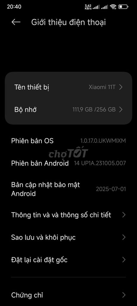 Xiaomi 11T 256GB Xám. Mua bán Điện thoại tại Quận Bình Tân Tp Hồ Chí Minh được đăng bởi thanh tam hình 1
